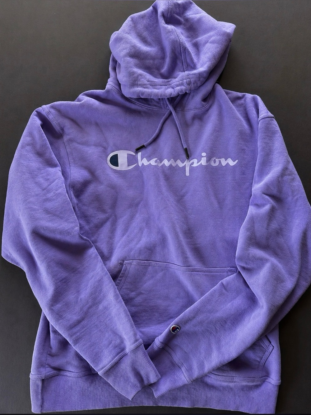 Men’s Purple Champion Hoodie - Size Medium